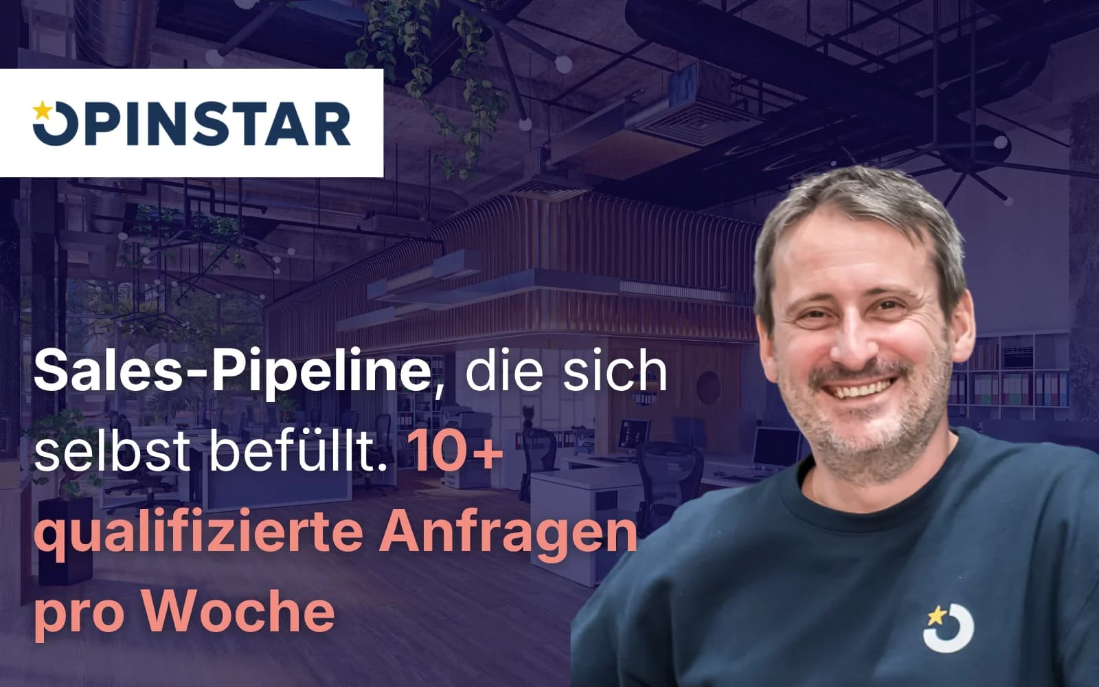 Opinstar · Sales-Pipeline, die sich selbst befüllt - 10+ qualifizierte Anfragen pro Woche